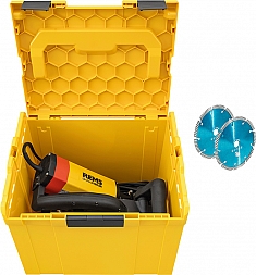 Алмазный штроборез и шлифовально-разрезной станок Rems Krokodil 180 SR Basic-Pack L-Boxx H+2×UDT LS-Turbo H-P 180 мм Алмазный штроборез и шлифовально-разрезной станок Rems Krokodil 180 SR Basic-Pack L-Boxx H+2×UDT LS-Turbo H-P 180 мм