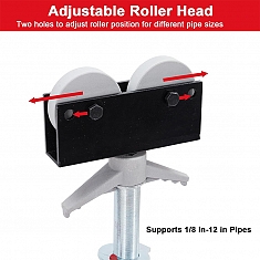 Голова складных регулируемых роликовых опор для труб Remmers Mantis 1/8-12