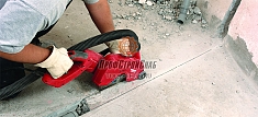 Использование ручной электрической алмазной отрезной машины Hilti DCH 230