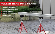 Использование складной регулируемой роликовой опоры для труб Remmers Mantis 1/8-12